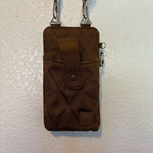 Brown Quilted Crossbody Bag